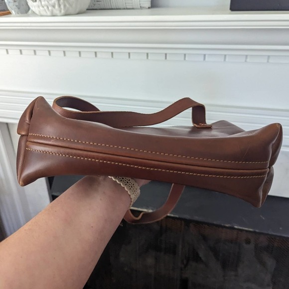 Lifetime Leather Mini Tote with Monogram Dark Brown KTH - Picture 5 of 10